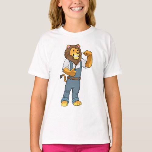 Lion as Handyman Screwdriver T_Shirt