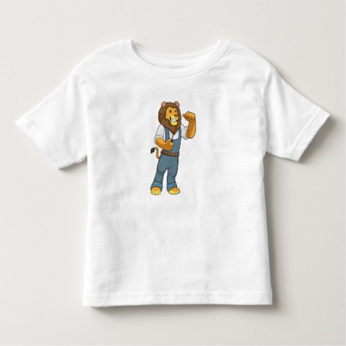 Lion as Handyman Screwdriver Toddler T_shirt