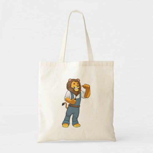 Lion as Handyman Screwdriver Tote Bag
