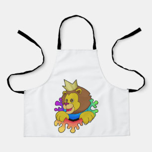 Lion as King with Crown Apron