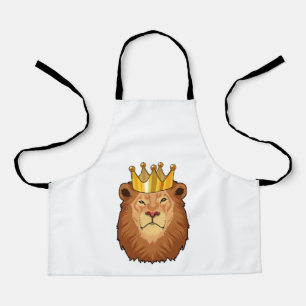 Lion as King with Crown Apron