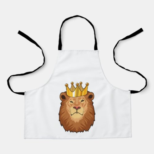 Lion as King with Crown Apron