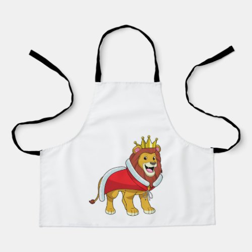 Lion as King with Crown  Cape Apron