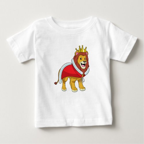 Lion as King with Crown  Cape Baby T_Shirt