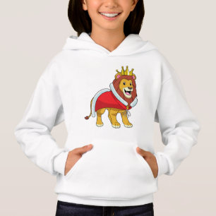 Lion as King with Crown & Cape Hoodie