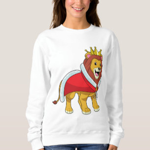 Lion as King with Crown & Cape Sweatshirt