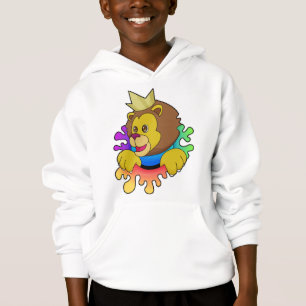 Lion as King with Crown Hoodie