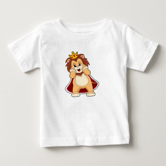 Lion as King with Crown.PNG Baby T-Shirt (Front)