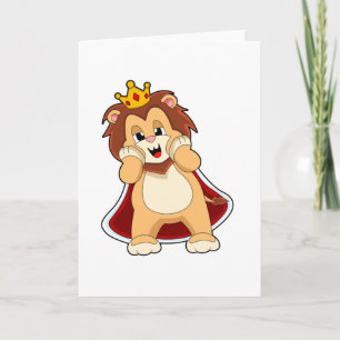 Lion as King with Crown.PNG Card