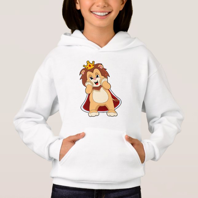 Lion as King with Crown.PNG Hoodie (Front)