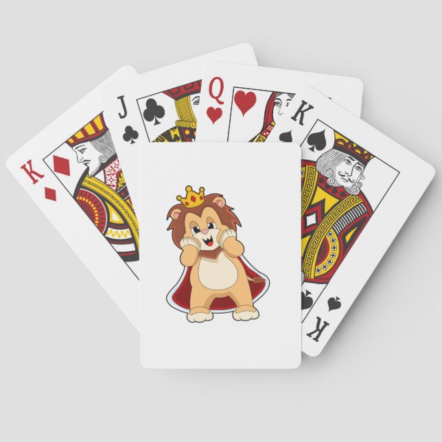 Lion as King with Crown.PNG Poker Cards (Back)