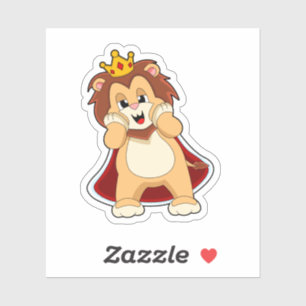 Lion as King with Crown.PNG Sticker