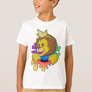 Lion as King with Crown T-Shirt