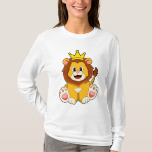 Lion as King with Crown T-Shirt