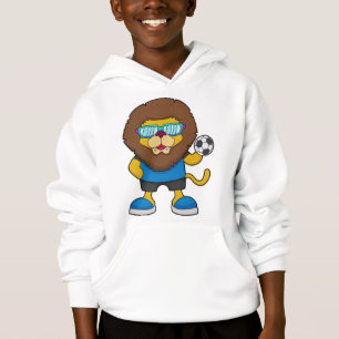 Lion as Soccer player with Soccer Hoodie