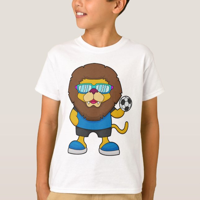 Lion as Soccer player with Soccer T-Shirt (Front)