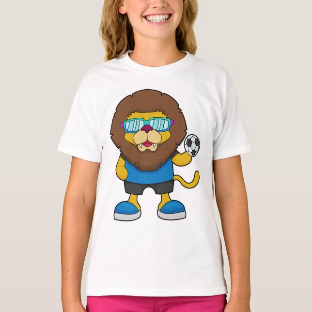 Lion as Soccer player with Soccer T-Shirt (Front)
