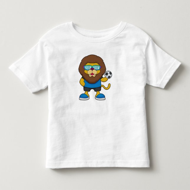 Lion as Soccer player with Soccer Toddler T-shirt (Front)