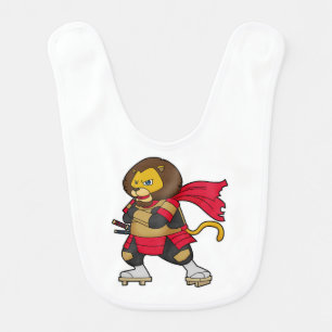 Lion as Warrior with Cape Baby Bib