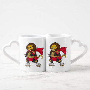 Lion as Warrior with Cape Coffee Mug Set