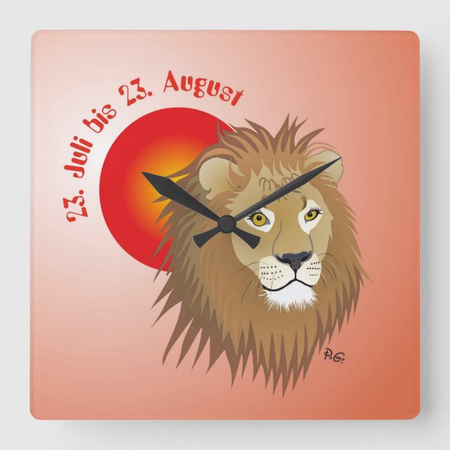 lion at a time square wall clock (Front)