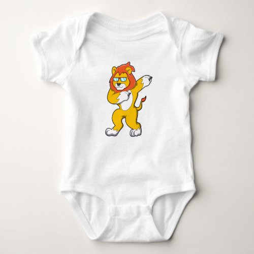 Lion at Hip Hop Dance Baby Bodysuit