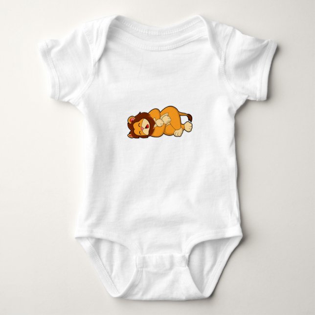 Lion at Sleeping Baby Bodysuit (Front)