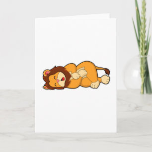 Lion at Sleeping Card