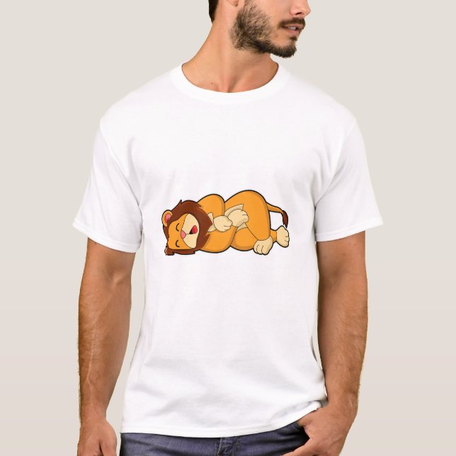 Lion at Sleeping T-Shirt (Front)