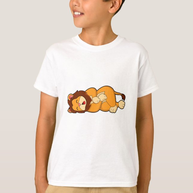 Lion at Sleeping T-Shirt (Front)