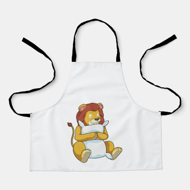 Lion at Sleeping with Pillow Apron (Front)