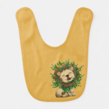 Lion baby bib