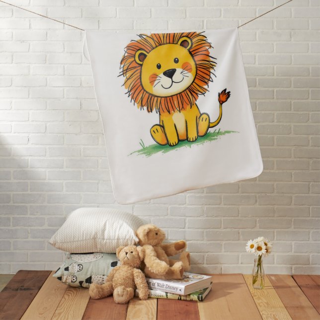 Lion Baby Blanket (In Situ)