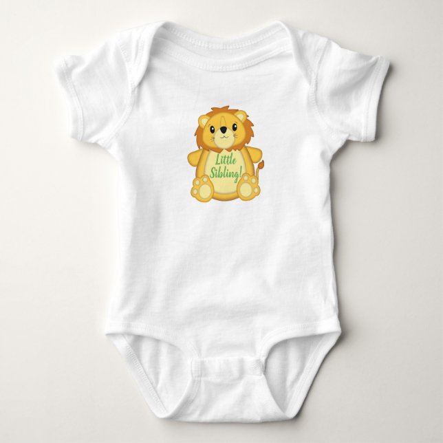 Lion Baby Shower Green Bodysuit (Front)