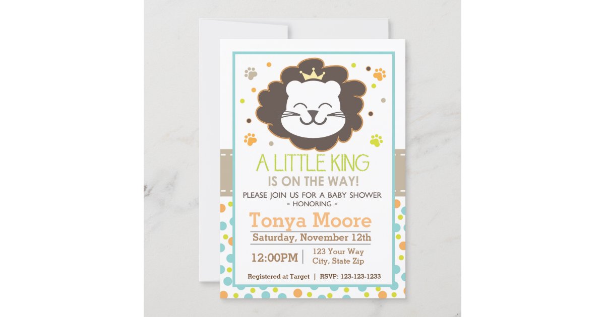 Lion Baby Shower Invitation | Zazzle