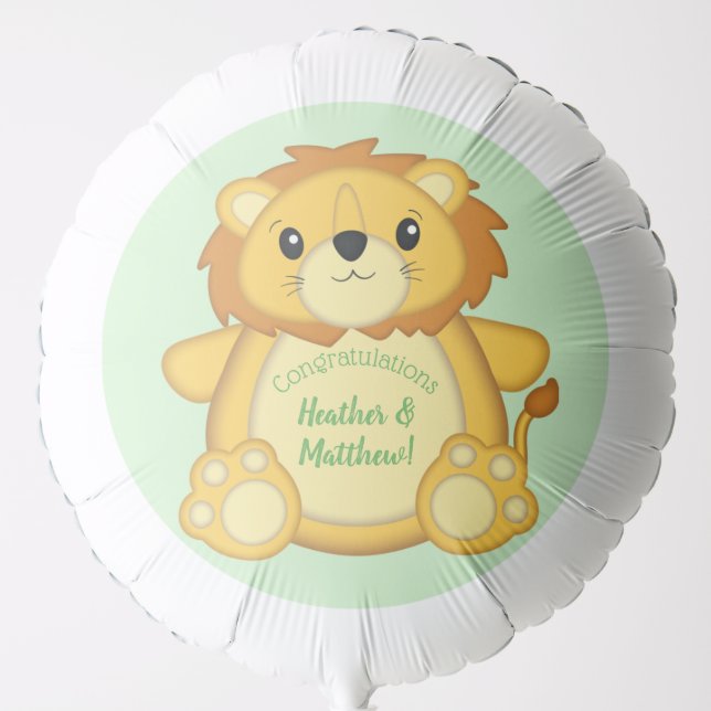 Lion Baby Shower Safari Balloon (Front)