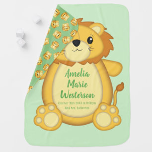 Lion Baby Shower Safari Blanket