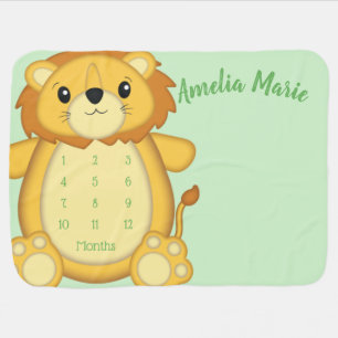 Lion Baby Shower Safari Blanket