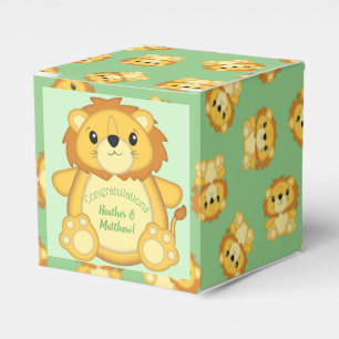 Lion Baby Shower Safari Favor Boxes