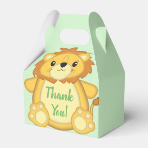 Lion Baby Shower Safari Favor Boxes