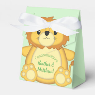 Lion Baby Shower Safari Favor Boxes