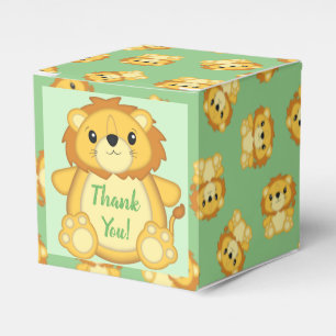Lion Baby Shower Safari Favor Boxes