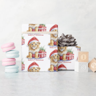 Lion Baby's 1st Christmas Wrapping paper