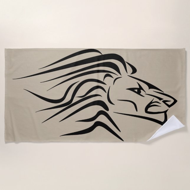 Lion Beach Towel - Choose Color (Front)