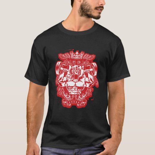 Lion Beast Lifting  Workout Bodybuilding Gym Fitne T_Shirt