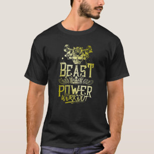 Lion Beast Workout Gym Fitness Weightlifting Bodyb T-Shirt