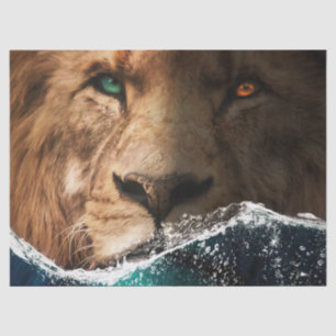 Lion behind the Ocean Tissue Paper