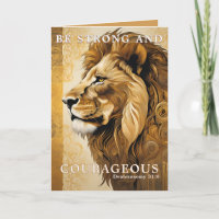 Lion Bible Quote Be Strong Graduation
