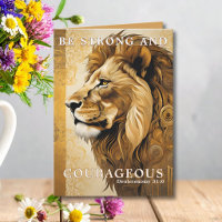 Lion Bible Quote Be Strong Graduation