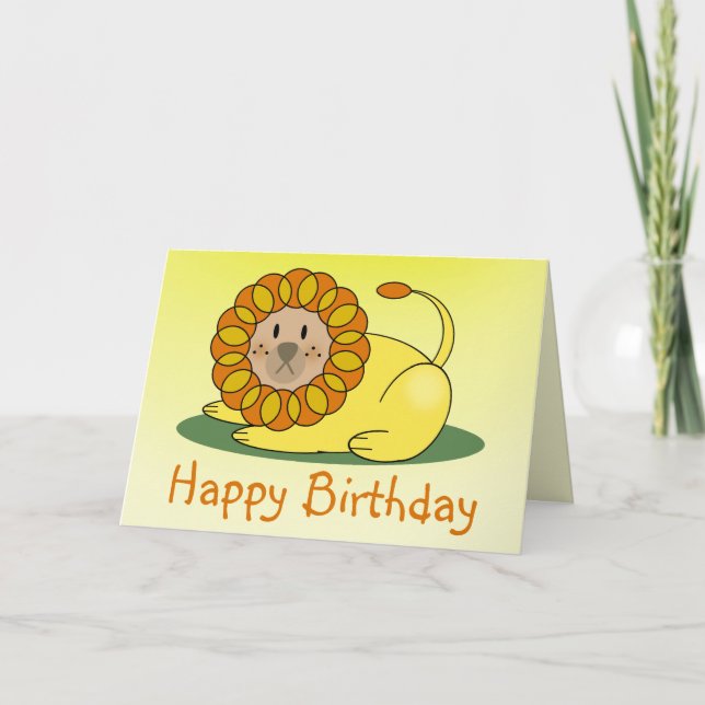 Lion Birthday Card (Front)